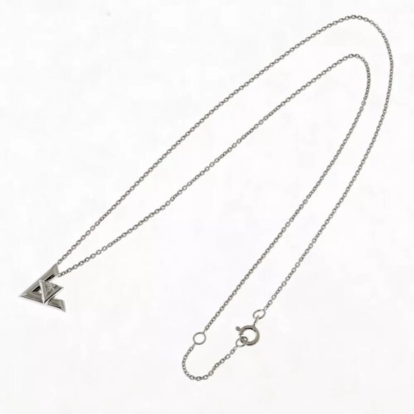 LOUIS VUITTON Necklace Q93806 K18 white gold diamond Pandantif LV Vault One use - Picture 8 of 8